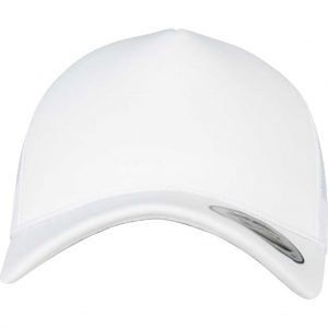 Flexfit Foam Trucker Cap Curved Visor Weiß/Weiß/Weiß – front