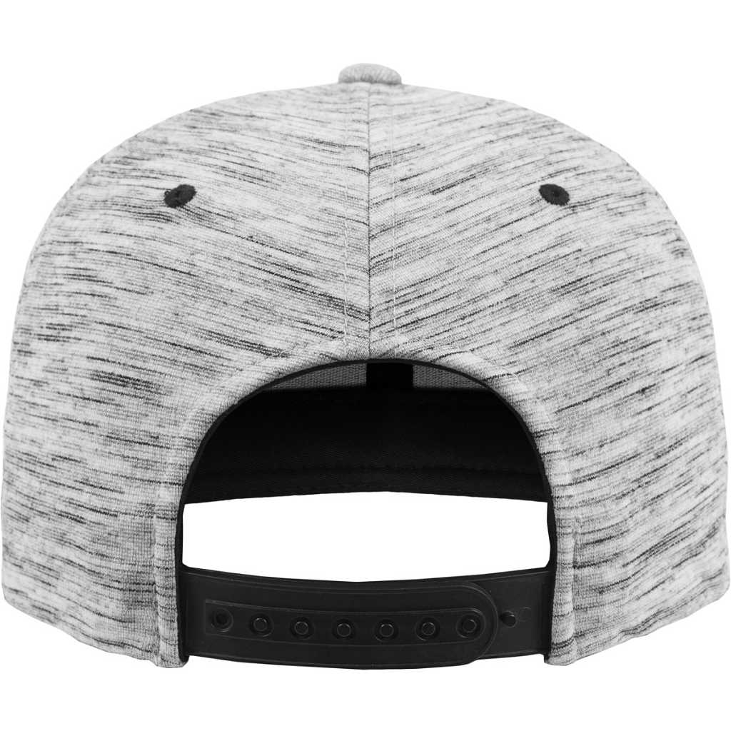 Flexfit Stripes Melange Crown Snapback Grau Stripes Melange/Schwarz – back
