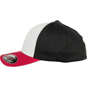 Flexfit 3-Tone Flexfit Cap Rot/Weiß/Schwarz – side 1