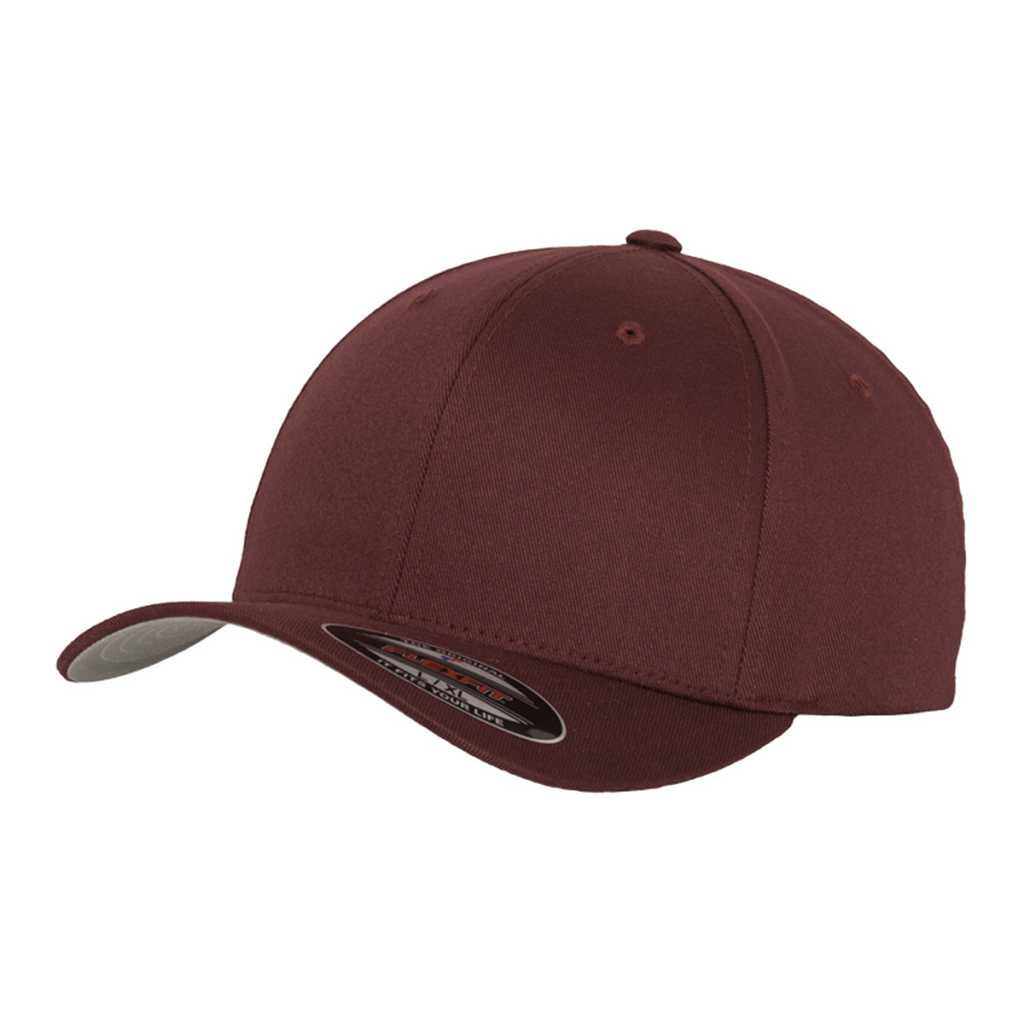 Flexfit Wooly Combed Maroon – oblique