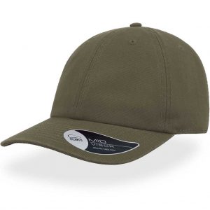 Atlantis Dad Hat – Baseball Cap Olivgrün - oblique