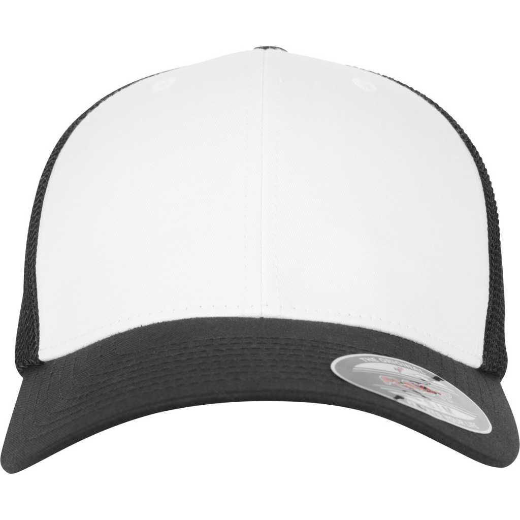 Flexfit Flexfit Mesh Colored Front Cap Black/White/Black – front