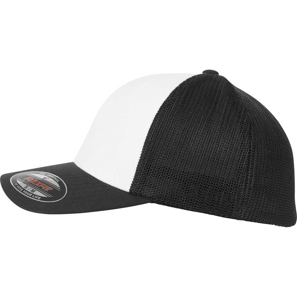 Flexfit Flexfit Mesh Colored Front Cap Black/White/Black – side 1