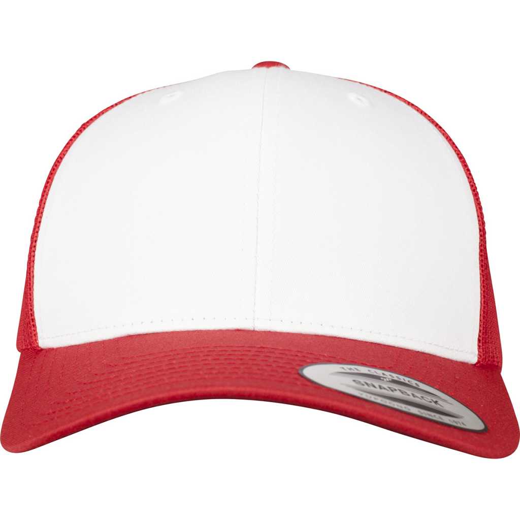 Flexfit Retro Trucker Colored Front Red/White/Red – front