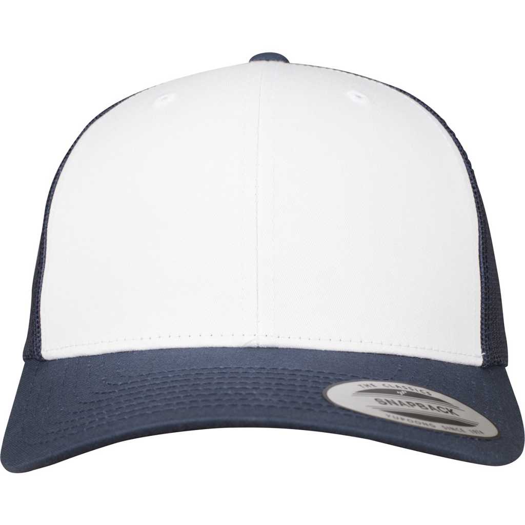 Flexfit Retro Trucker Colored Front Navy/White/Navy – front