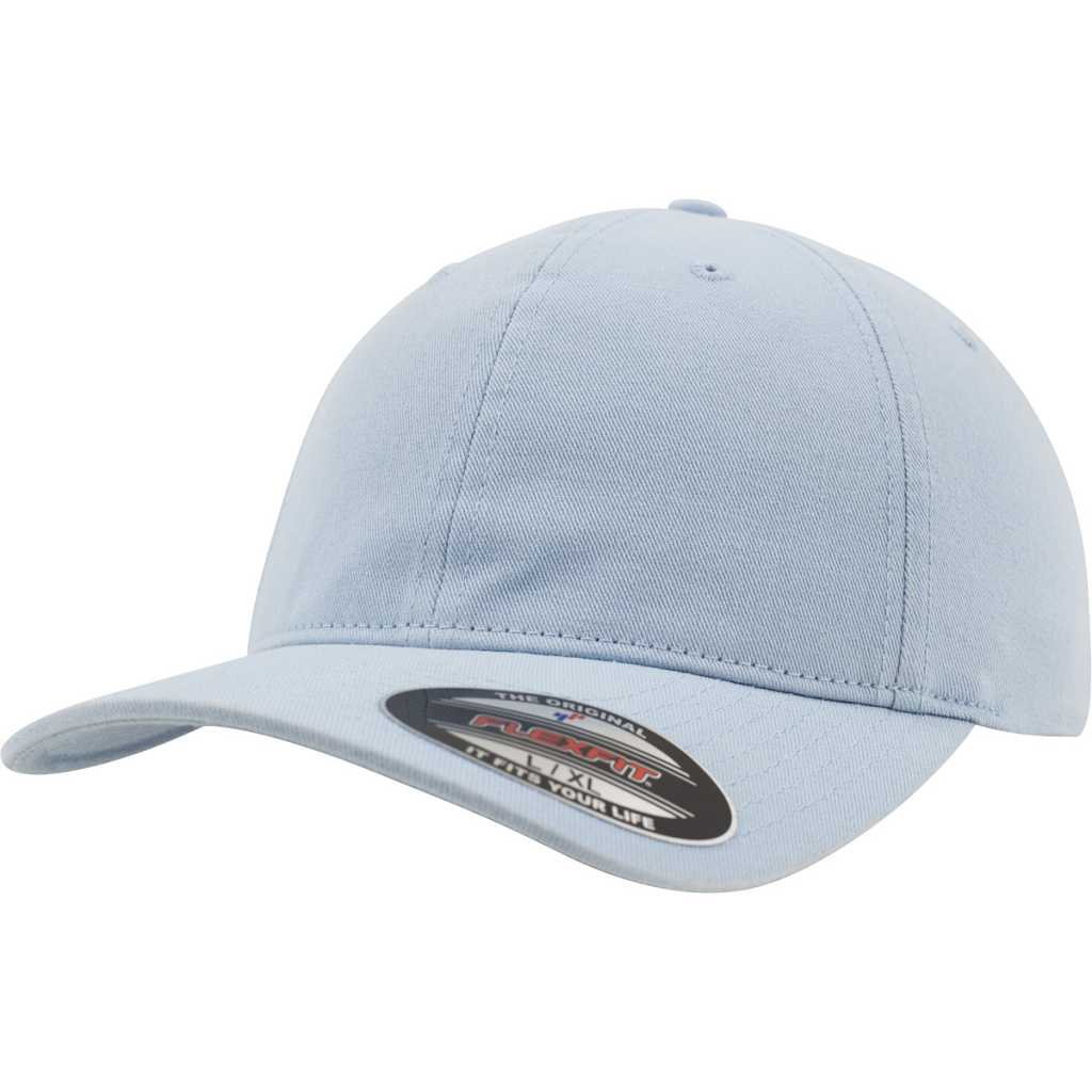 Flexfit Garment Washed Cotton Dad Hat Light Blue – oblique