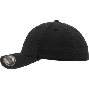 Flexfit Garment Washed Cotton Dad Hat Black – side 1