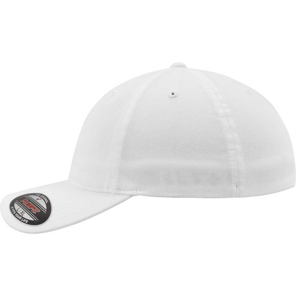 Flexfit Garment Washed Cotton Dad Hat White – side 1