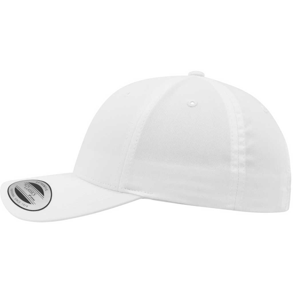 Flexfit Curved Classic Snapback White – side 1
